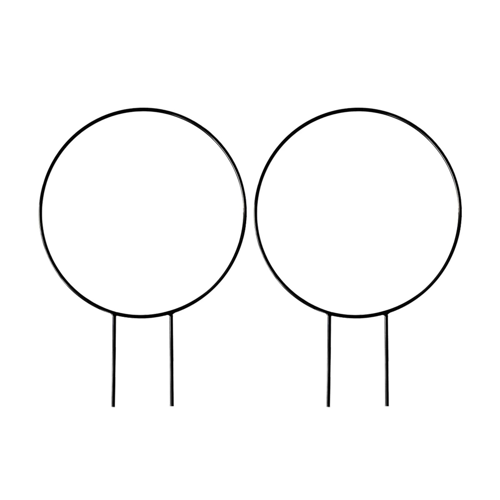 

2pcs Vine Protective Potted Garden Trellis Home Decor Easy Use Stem Stalks For Climbing Plants Flower Support Black Iron Stand