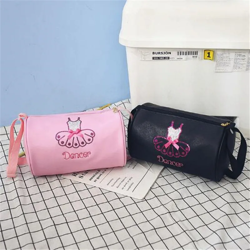 

Pink Child Ballet Lace Bags Womens Ballet Sports Yoga Dance Gymnastic Bag For Girls Handbag Crossbody Cavans Large Capacity Bag