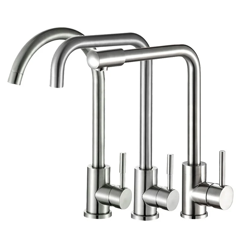 

304 stainless steel kitchen faucet domestic vegetable washing basin faucet cold and hot sink hand washing basin mixing faucet