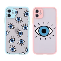 punqzy cartoon painted eye all inclusive phone case for iphone 13 12 mini 11 pro max xs xr 7 x 8 6 plus drop protection cover