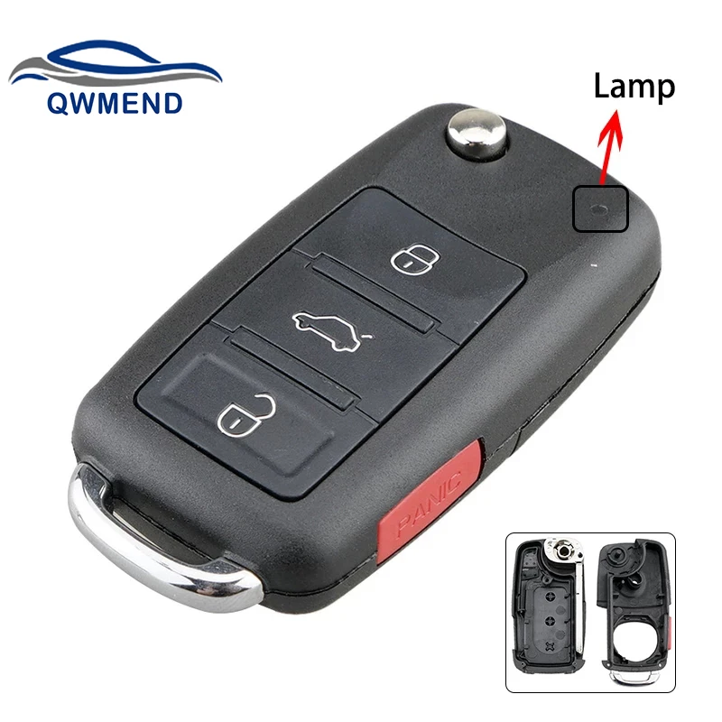 Для корпуса ключа VW 3 + 1 запасная деталь для Volkswagen Phaeton Touareg 2002-2010