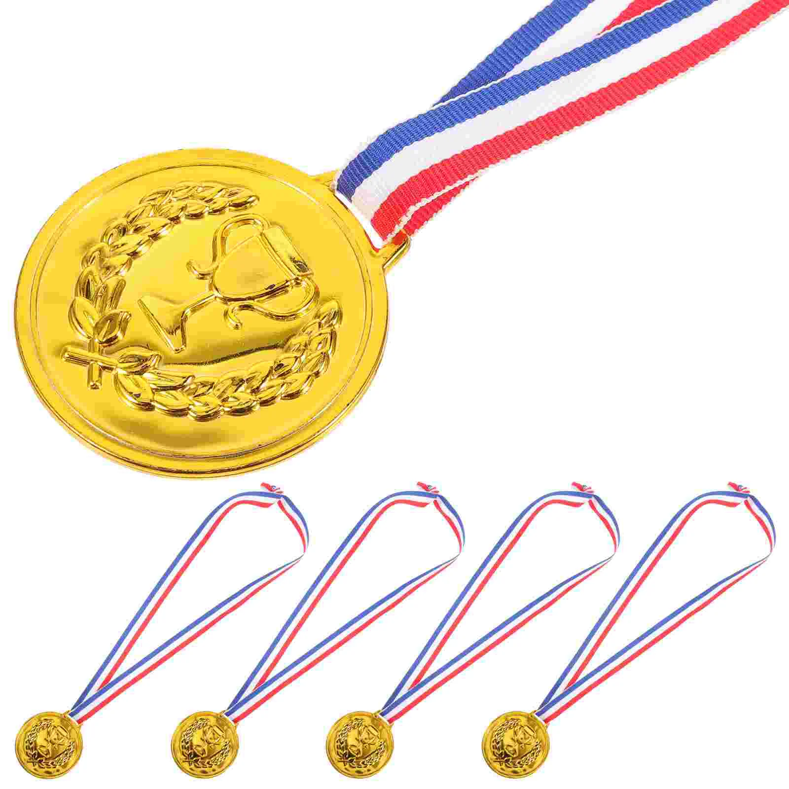 

5 Pcs Tag Kid Toys Decorative Award Medals Gold Awards Kids Plastic Competition Home Desktop Encouragement Child Model Sports