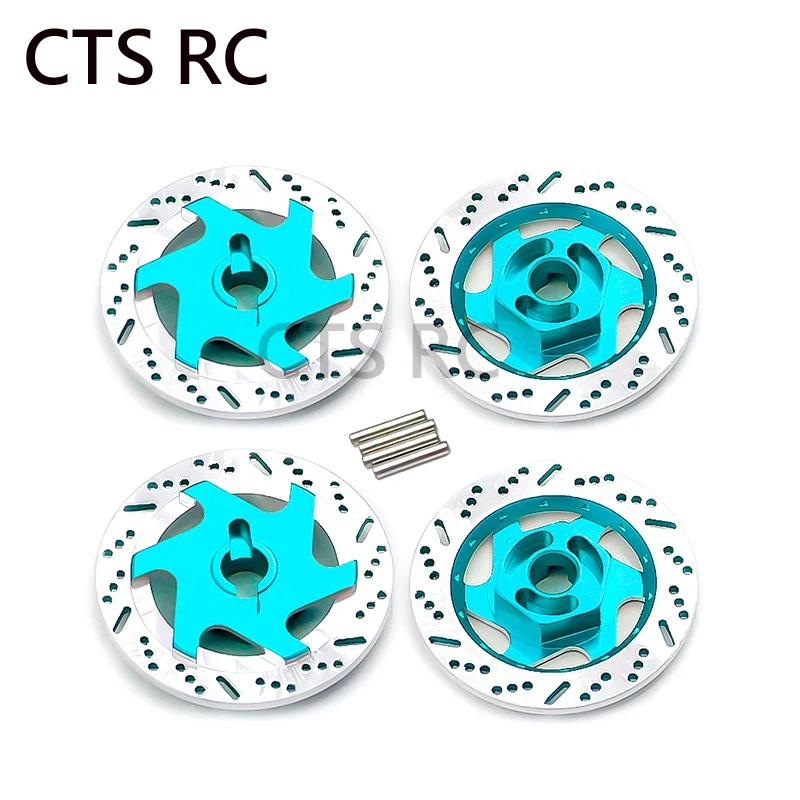 Радиоуправляемая машина 4 шт. Kotak Pelek Roda Rem Cakram Logam Adapter Hex для 1/10 Suku Cadang Mobil Rc On-Road Balap