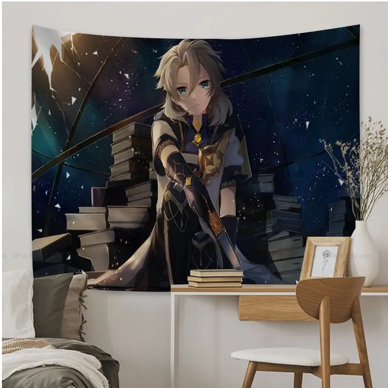 Albedo Genshin Impact DIY настенный гобелен дешевый хиппи подвесной богемный гобелены