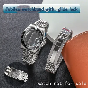 Luxury Watch Bracelet Case Modify Men Folding Buckle Strap Stainless Steel Glide Lock Micro Adjust f in USA (United States)
