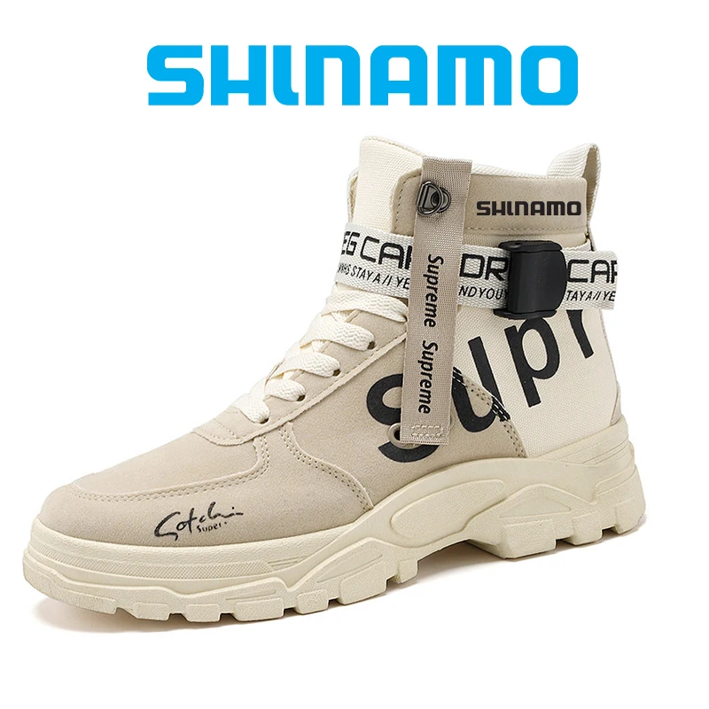 

New Winter Men's Fishing Plush Warm Martin Boots Outdoor Anti-skid Wear-resistant Leisure Climbing Warm Boots Fishing Boots