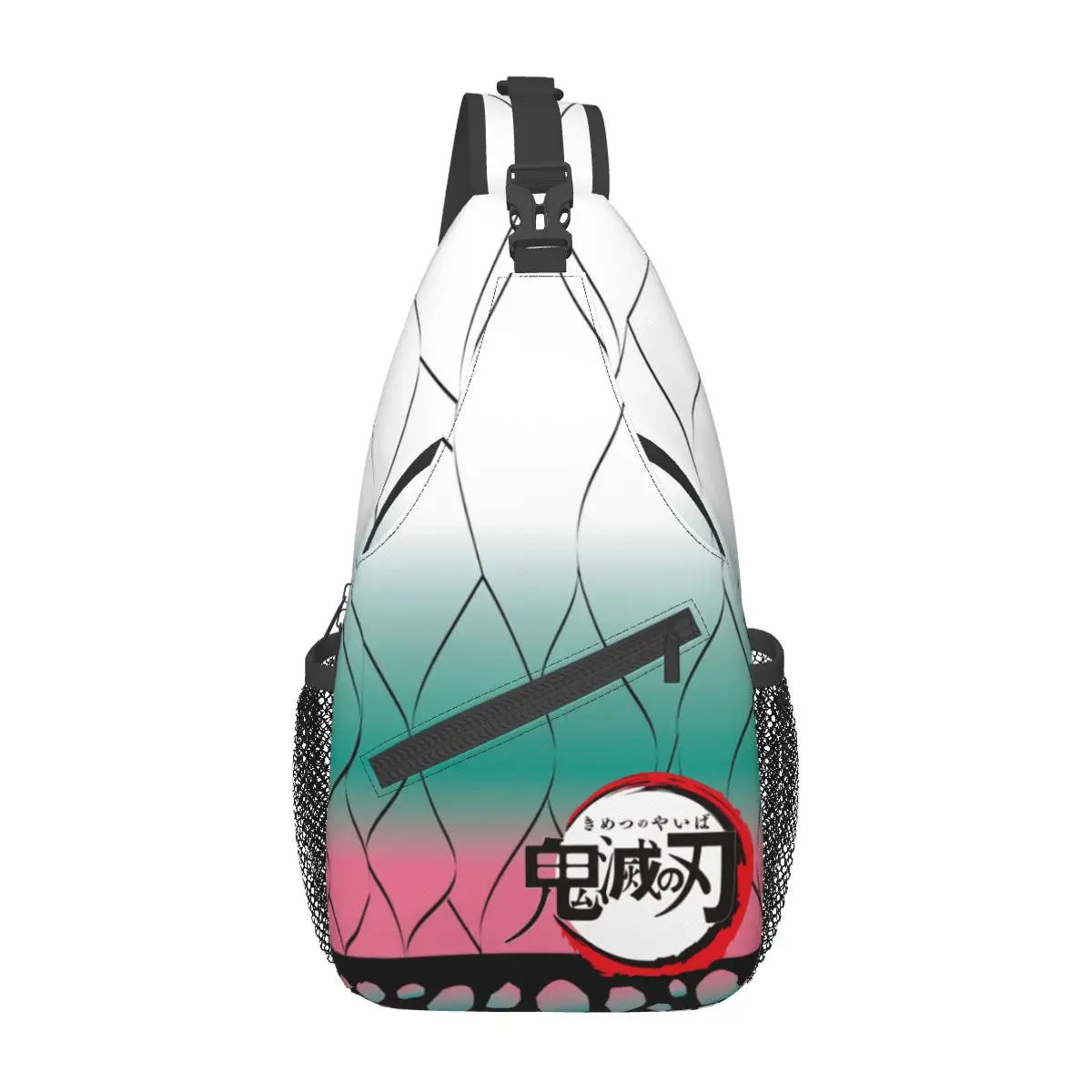 

Demon Slayer Anime Small Sling Bags Chest Crossbody Shoulder Backpack Outdoor Hiking Daypacks Kochou Shinobu Pattern Bookbag