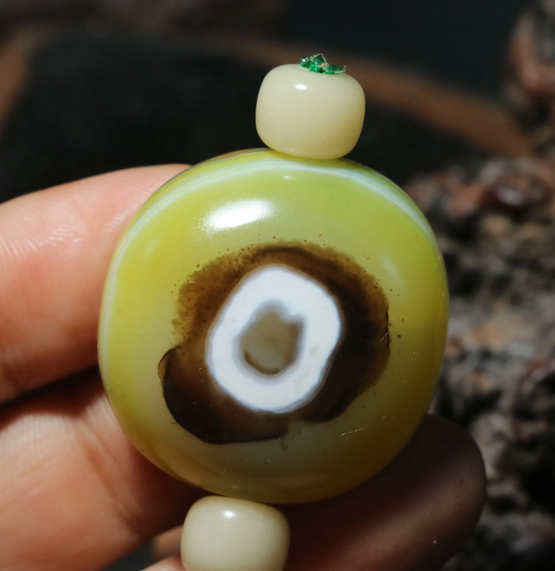 Волшебная сила Тибетский старый Agate Om Word Небесный Глаз козий глаз бусины дзи $