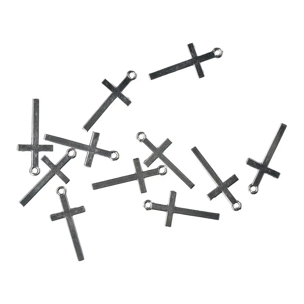 

200 шт., серебряные металлические подвески, 14 х30 мм