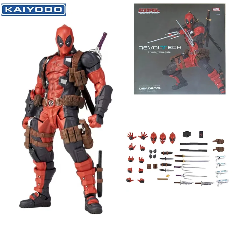 

100% Original KAIYODO Yamaguchi Style Little Cheap Deadpool 2.0 In Stock Anime Action Collection Figures Model Toys