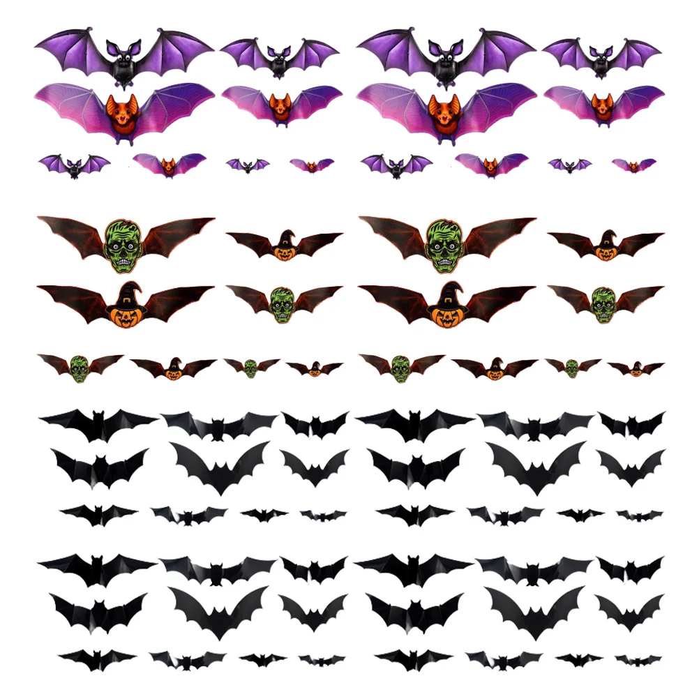 

Stickers Wall Bat 3D Decals Decorations Party Room Window Bats Stickerchildren Decorremovable Supplies Scary Animal Windows Pet