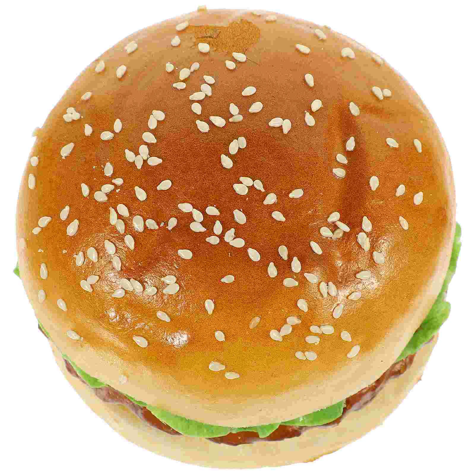 

Simulated Hamburger Model Food Photo Prop Faux Ornament Ornaments Fake Decor Baby