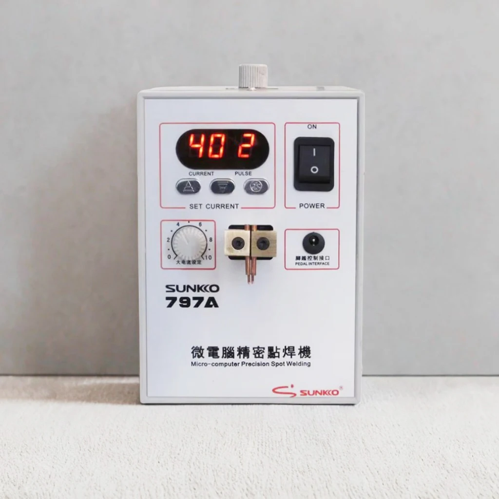 SUNKKO 797A 18650 педальный управляемый аккумуляторный точечный сварочный аппарат