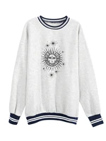 autumn winter sun star sweatershirts womens casual loose pullover cute youg girls hoodies female clothes gray oversize