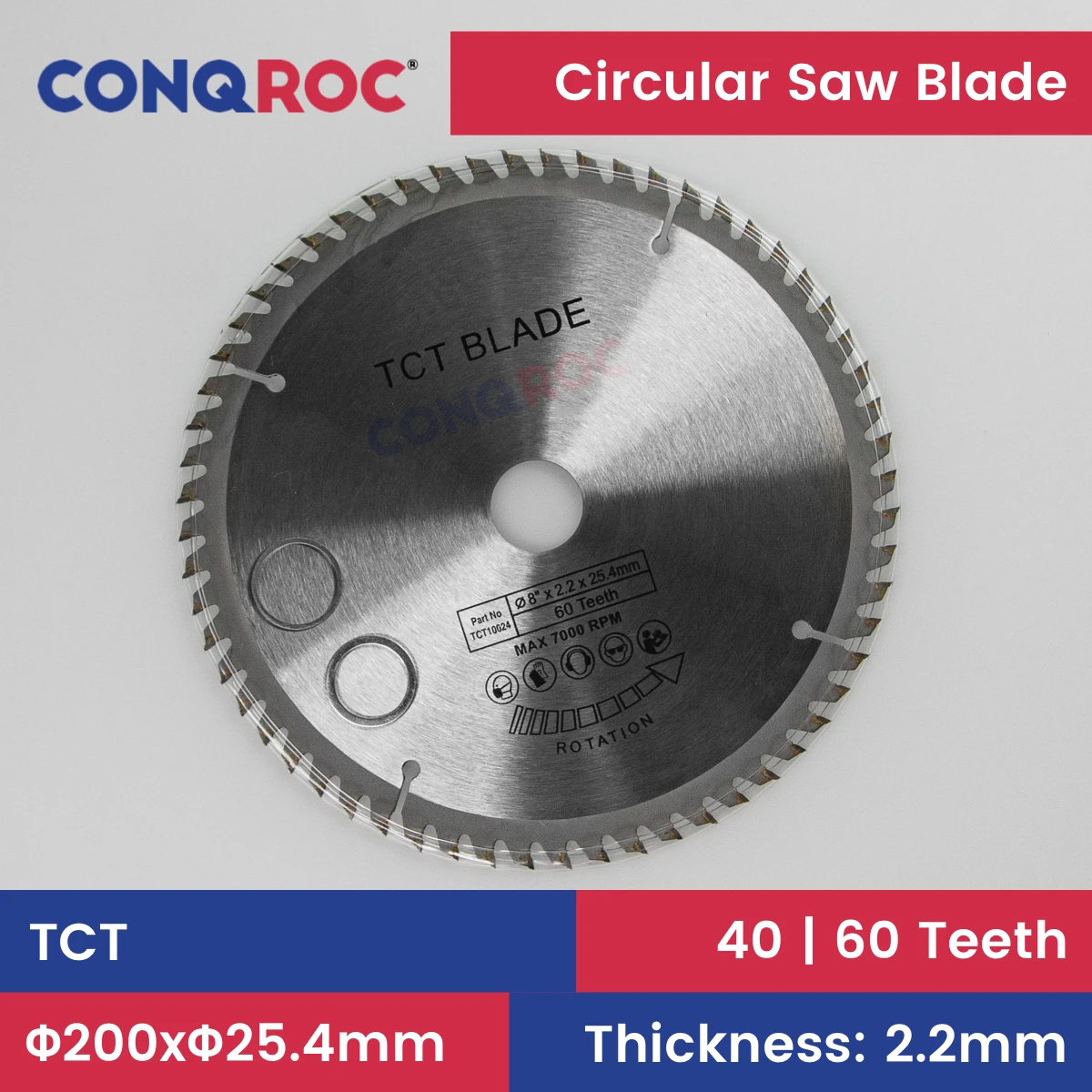 

Диск для циркулярной пилы TCT, Твердосплавный Наконечник, 200x25,4 мм