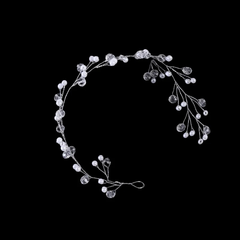 

Fashion Luxury Bridal Hair Accessories for Women Crystal Pearl HairPins Wedding Headband Tiara Comb Jewelry Rhinestone Headdress