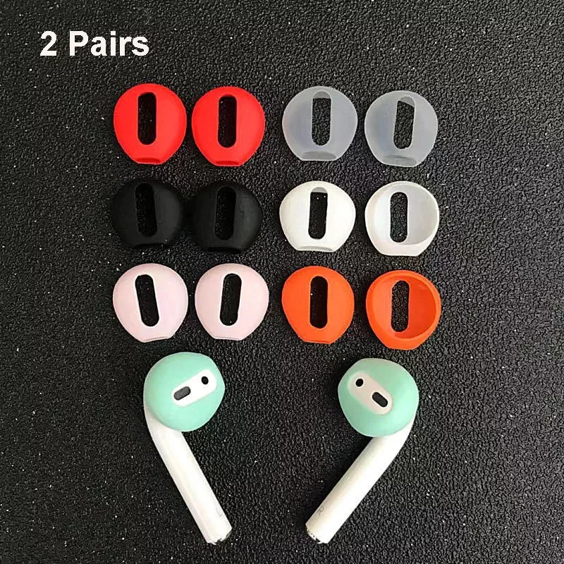 

NEW 4pcs For Airpods Earphone Case Cover Silicone Antislip Ear Hook Earbuds tips Caps for iPhone Earpads Eartips