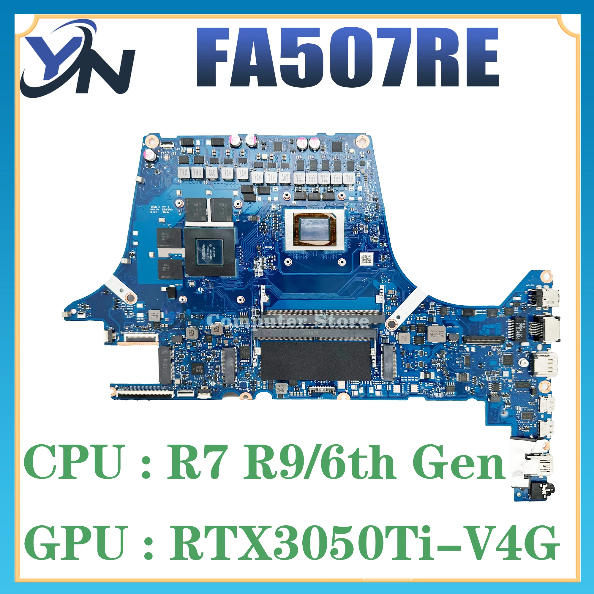 

FA507RE Laptop Motherboard For TUF Gaming A15 FA507 F15 FX507 FA707RE FX707 Mainboard W/R7-6800H R9-6900H RTX3050Ti/V4G