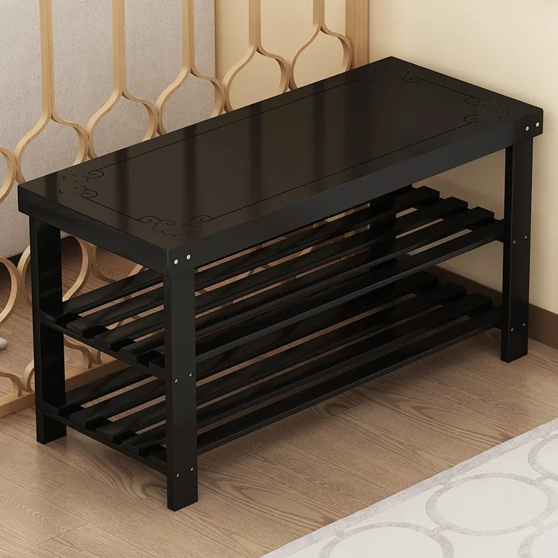 

Small Solid Wood Entrance Door Multi-layer Door Can Sit on A Simple Shoe-changing Stool Home Shoe Cabinet