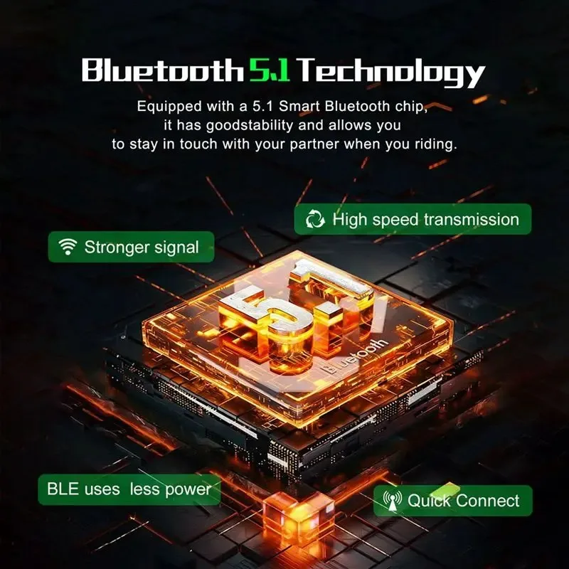 Мотогарнитура для шлема Bluetooth 5 1 6 динамиков дистанционное управление