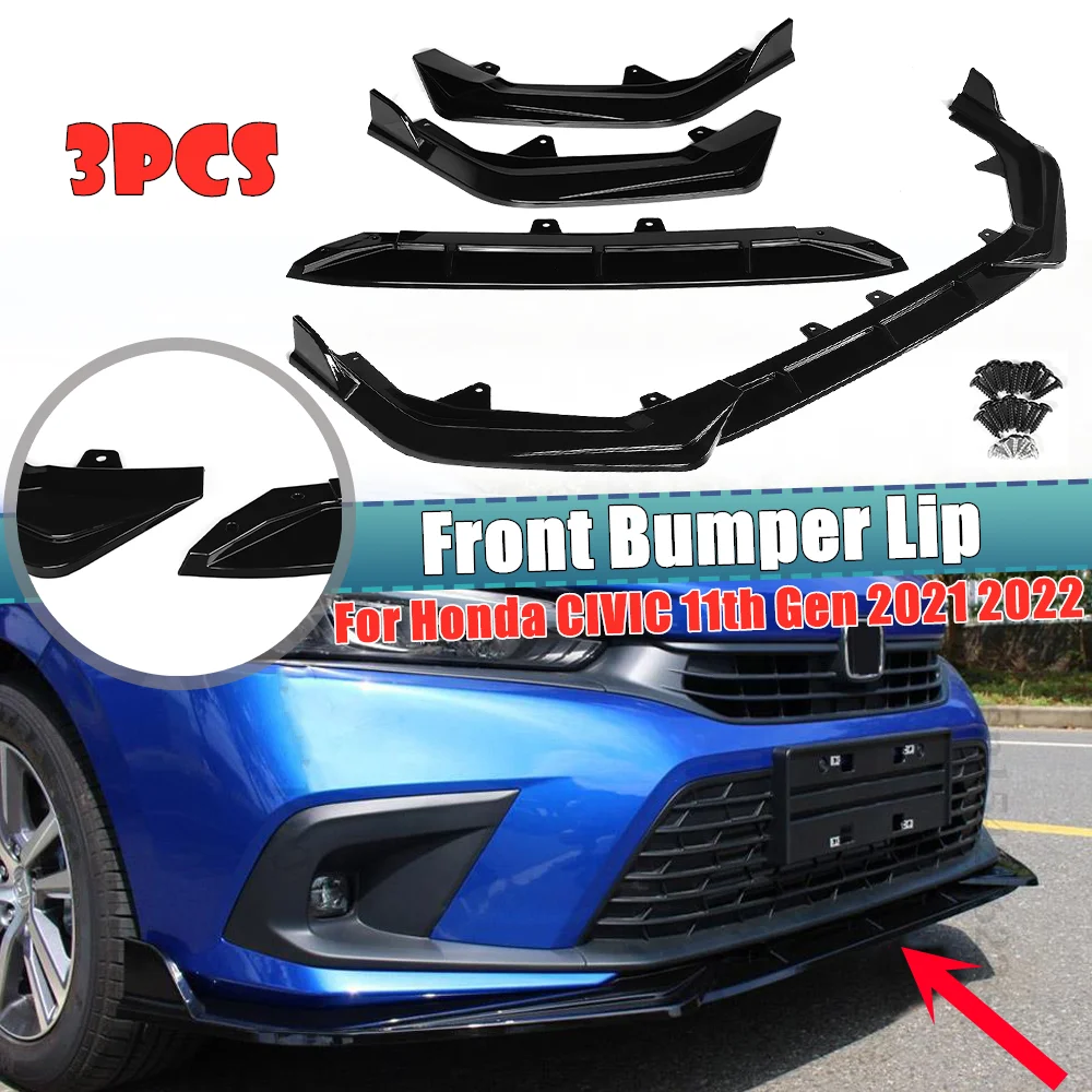 

3 шт., протектор для переднего бампера Honda Civic 11 и 11 поколения 2021-2022