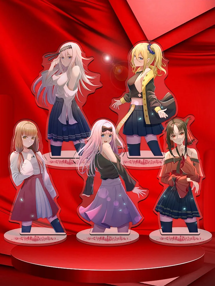 

Anime Kaguya-sama: Love Is War 3 Acrylic Stand Model Doll Kaguya Chika Miyuki Yuu Action Figure Toys Desktop Decoration Gifts