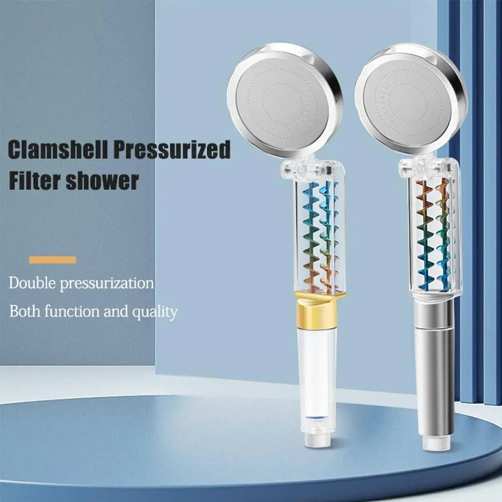 

Folding High Pressure Turbocharged Shower 3 Speed Handheld Shower Driven S Bathroom Water Saving Accessories C3e2