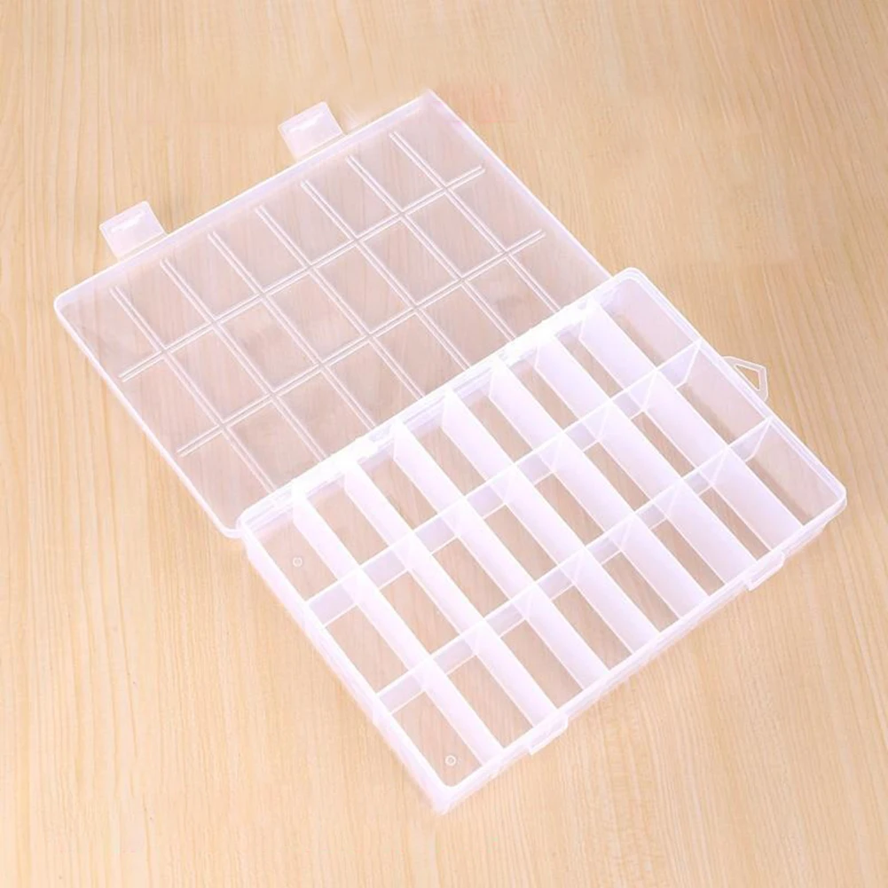 

Craft Parts Electronic Parts Storage Box Plastic Box Practical 24 Grid Compact Light