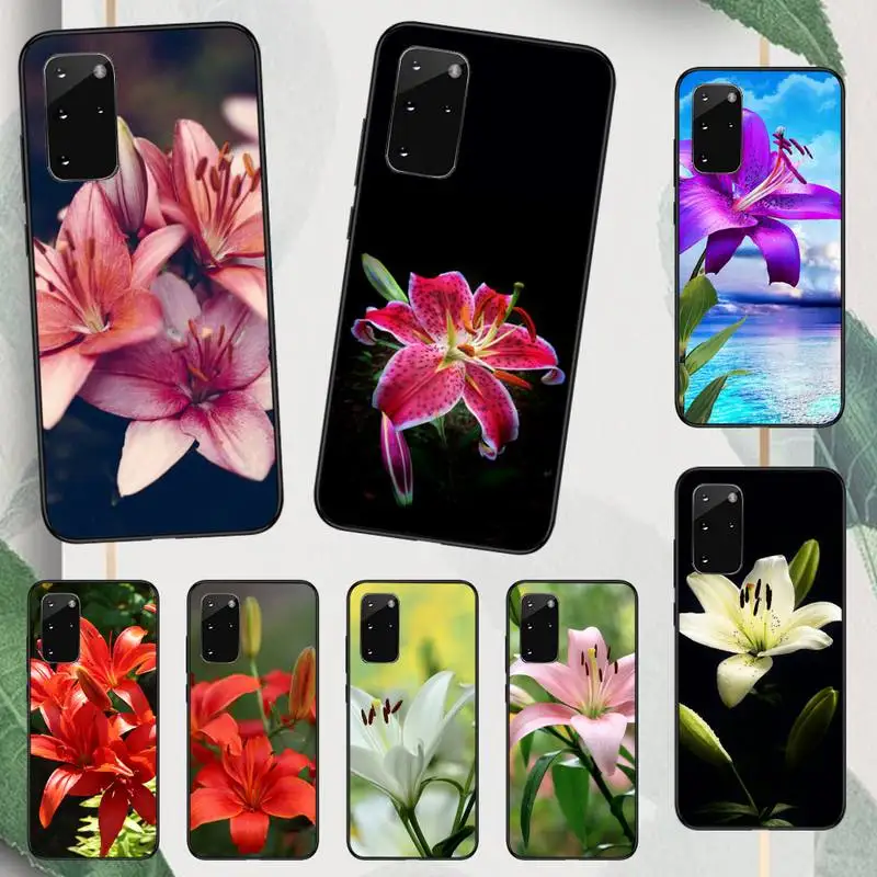 

Lily flower colorful pattern Phone Case For Samsung galaxy A S note 10 12 20 32 40 50 51 52 70 71 72 21 fe s ultra plus