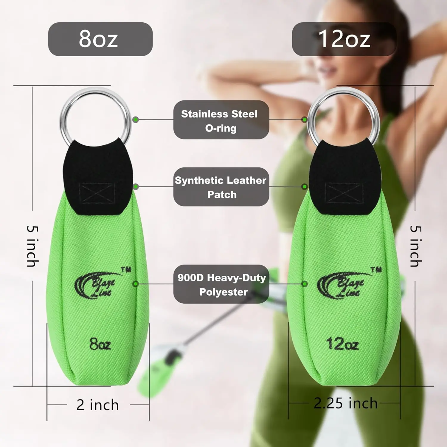 Фото Регулируемая сумка для веса Blaze Line Hoola Fitness Hoop, сумка на 8 и 12 унций, упаковка из 2 предметов для похудения, фитнеса, тренировок и тренировок №3