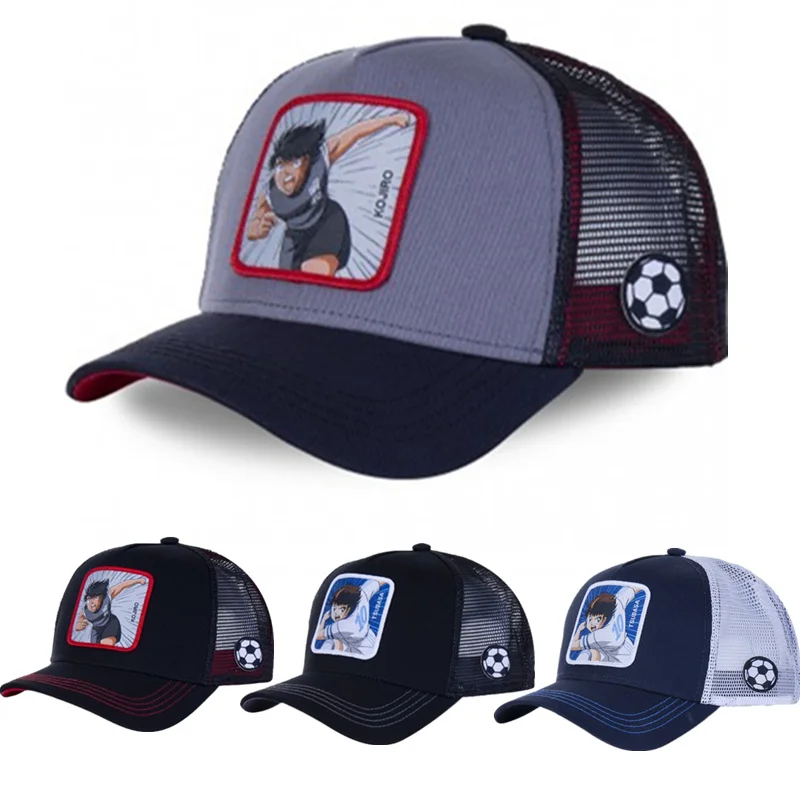 

New Brand Anime Captain Tsubasa Snapback Cotton Baseball Cap Men Women Hip Hop Dad Mesh Hat Trucker Hat Dropshipping