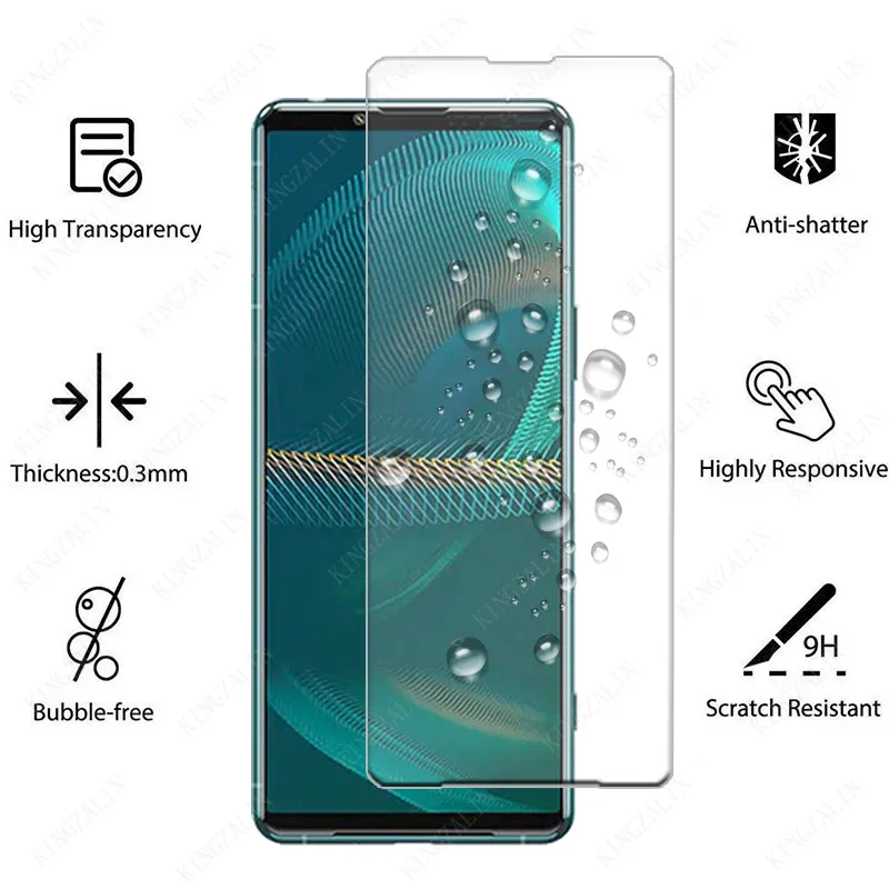 4 в 1 закаленное стекло для Sony Xperia 5 III II 1IV 10 IV Защитная пленка объектива камеры -