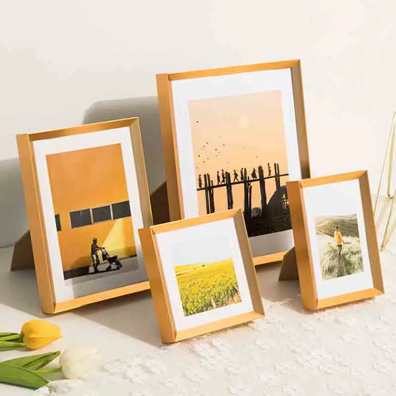 

Antique Stand Photo Frame Aesthetic Display Holder Poster Picture Frame Portrait Aluminium Quadro Pequeno Living Room Decoration