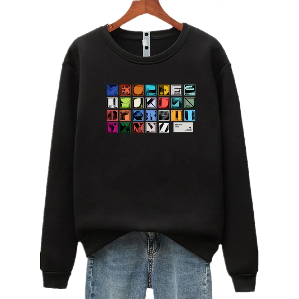 

ADER Hoodie & Sweatshirt Unisex Print Long Sleeve Crewneck Sweatshirt Casual Sweatshirt