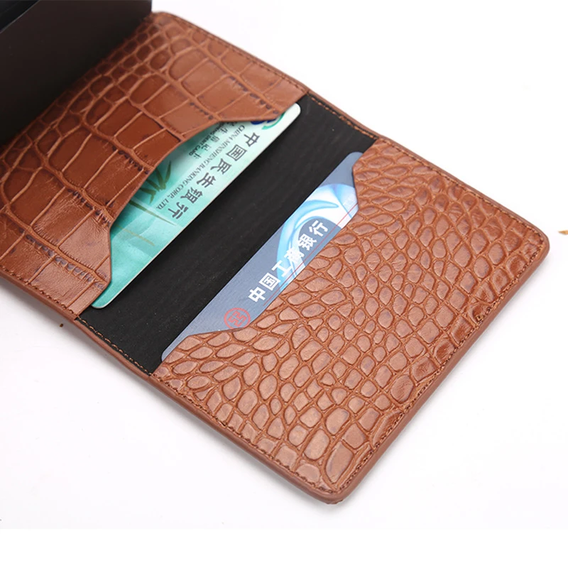 Unisex New Credit Card Holder for Men Bank Cards Holders Leather RFID Wallet Mini Money Clips Business Luxury Women Small Purse