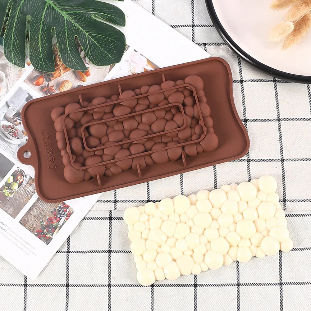 

Geometric Silicone Chocolate Mold 9 Hole Candy Bar Mould Non-stick Waffle Making Tool Lattice Fondant Patisserie Cake Decoration