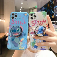 disney cute stitch holder foldable phone case for iphone 11 12 13 mini pro xs max 8 7 6 6s plus x 5s se 2020 xr case