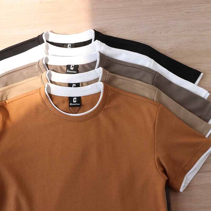 

Summer Fashion Casual Short Sleeve T-shirt Men's O-neck Retro Summer Half Sleeve Tee Trend