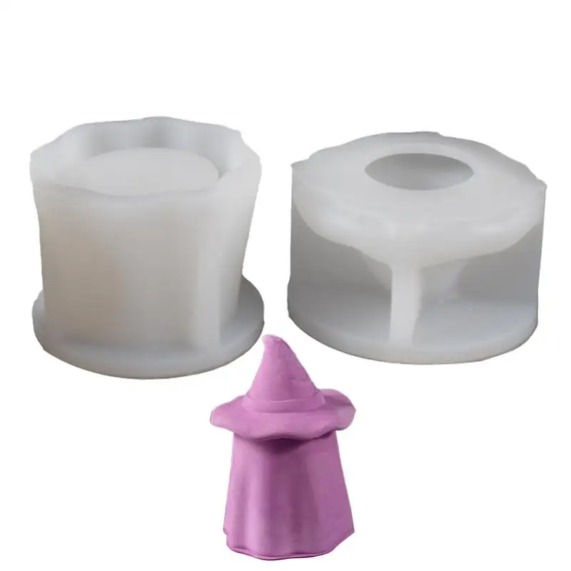 Банка силиконовая форма в виде призрака ведьмы шляпы банка формы для смолы с