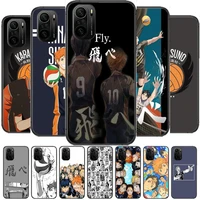 anime haikyuu fly phone case for xiaomi redmi poco f1 f2 f3 x3 pro m3 9c 10t lite nfc black cover silicone back prett mi 10 ultr