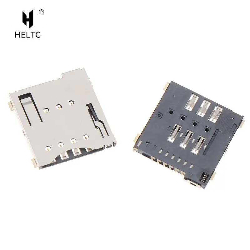 

2pcs Sim Self-Elastic Card Holder 6+1/8+1 MUP-C792 Micro SIM Card Connector Patch Self-piercing 6 +1 P SIM Card Slot Socket
