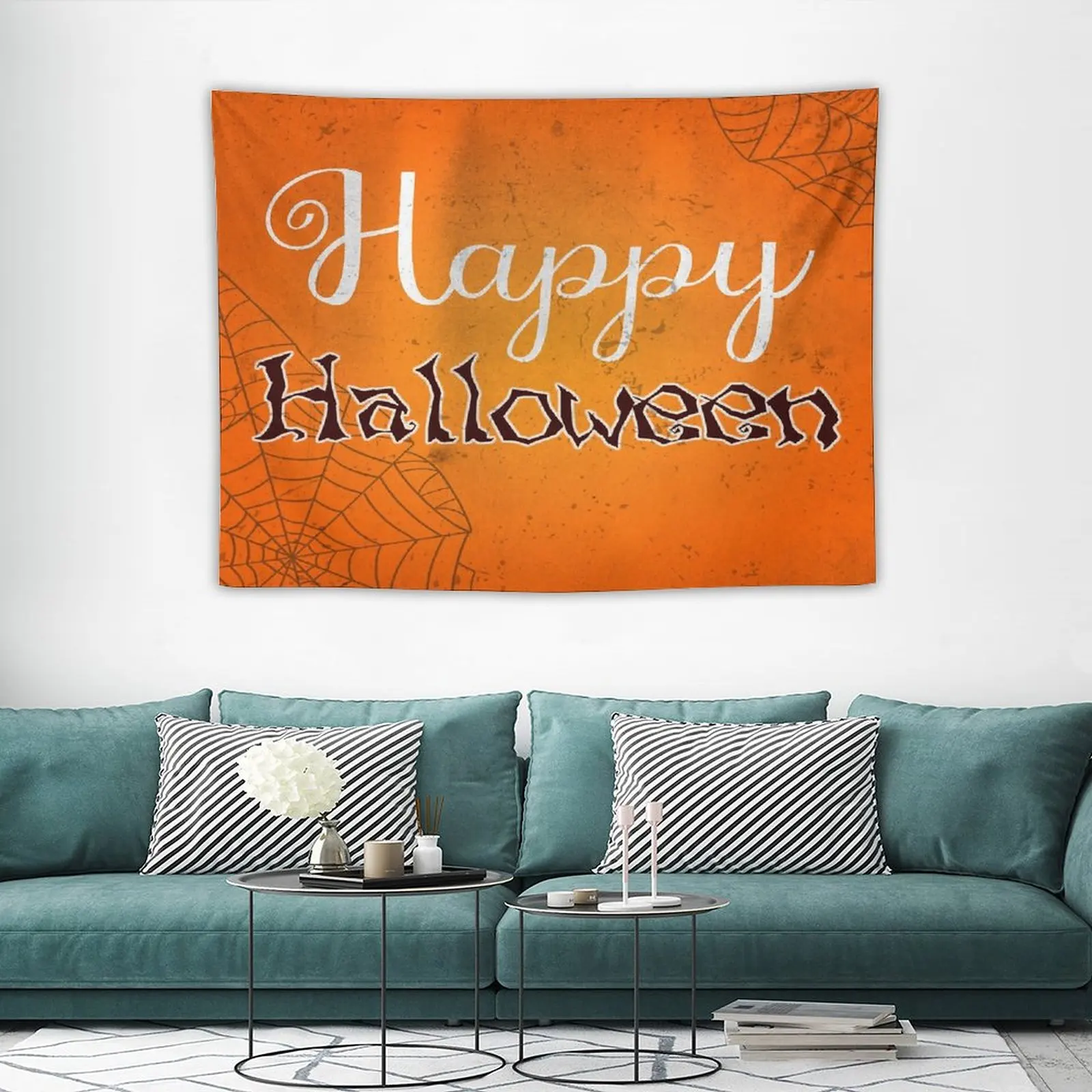 

Christmas Happy Halloween - Spooky Halloween Decor Tapestry Home and Decoration Kawaii Room Room Decoration Accessories Hippie R