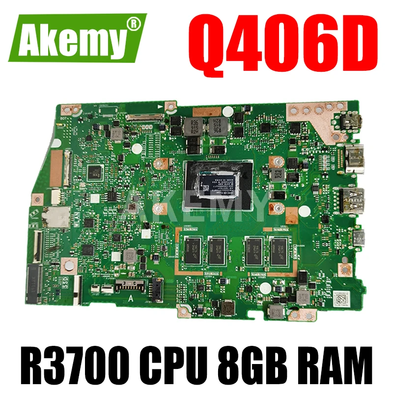 

FOR ASUS ZenBook Q406D Q406DA Q406Q Q406QA UX462QA LAPTOP MOTHERBOARD mainboard WITH R3700 CPU + 8GB RAM