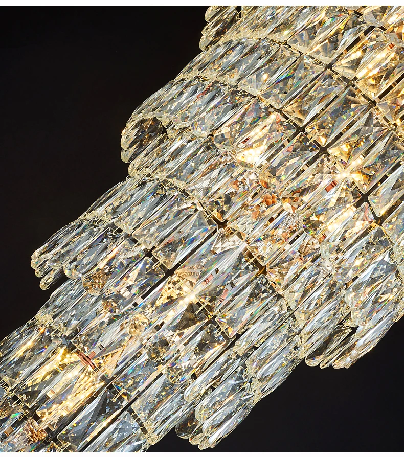 Хрустальная люстра длинная лестница светильник большая гостиная украшение для