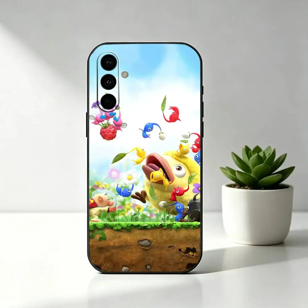 Фото Чехол для телефона Game P-Pikmin 4 для Samsung Galaxy A73, A72, A71, A70, A53, A52, A51, мягкий силиконовый черный чехол №4