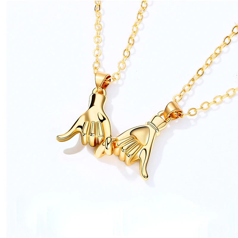 Ожерелье с двумя маленькими пальцами 2 шт. подходящее к женскому магнитному