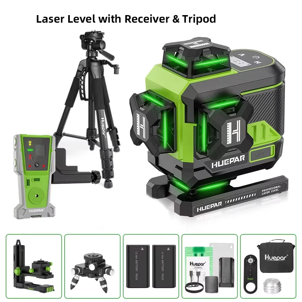 

Huepar З04CG лазерный уровень 16 линий 4D