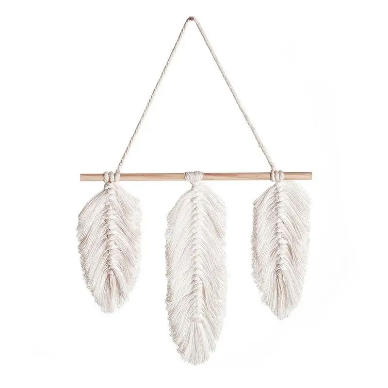 

Macrame Wall Hanging Braided Leaves Hanging Room Decor With Tassels Board Pictures Hanging Braided Leaves Wall Art Gifts For