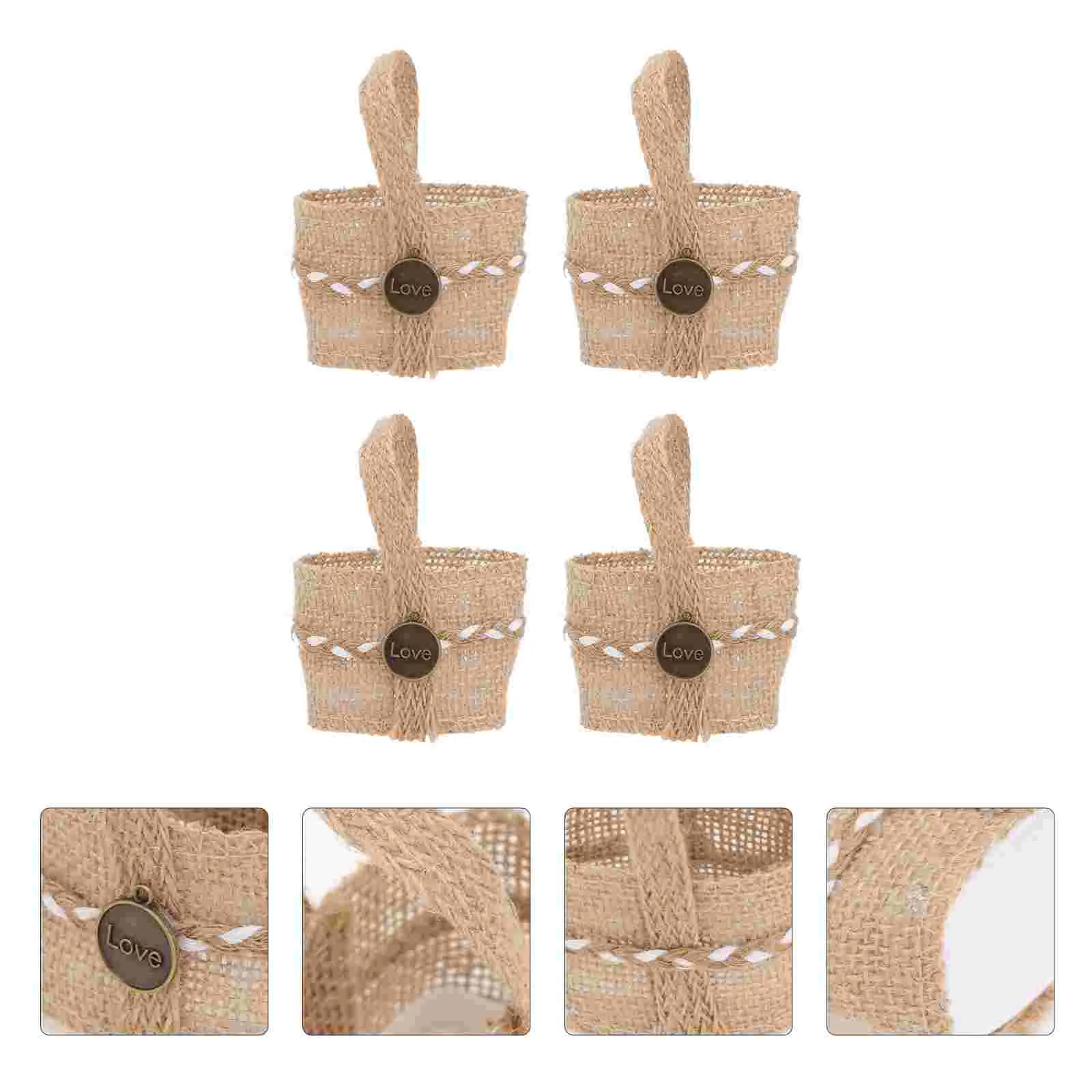 

Плетеная корзина для свадьбы, цветочные корзины, плетеная сельская деревенская Корзина для пикника, мини-Семейная корзина из ротанга для хранения фруктов