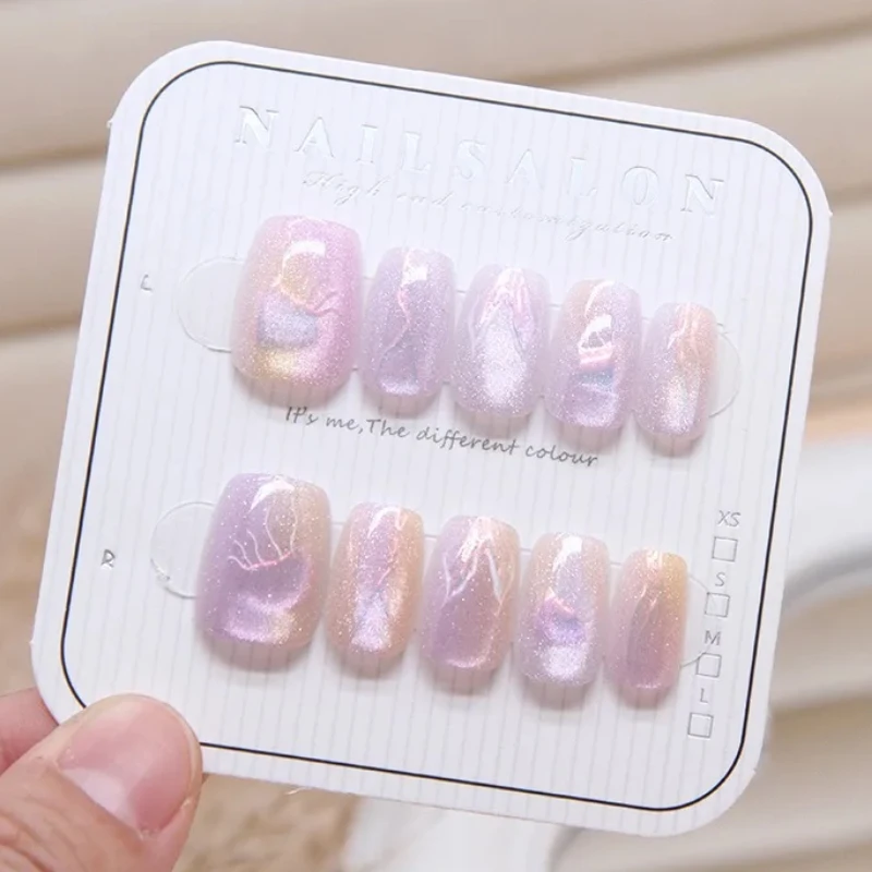 10 шт. накладные ногти для женщин эстетический пресс на Nalis Medusa короткие клея набор